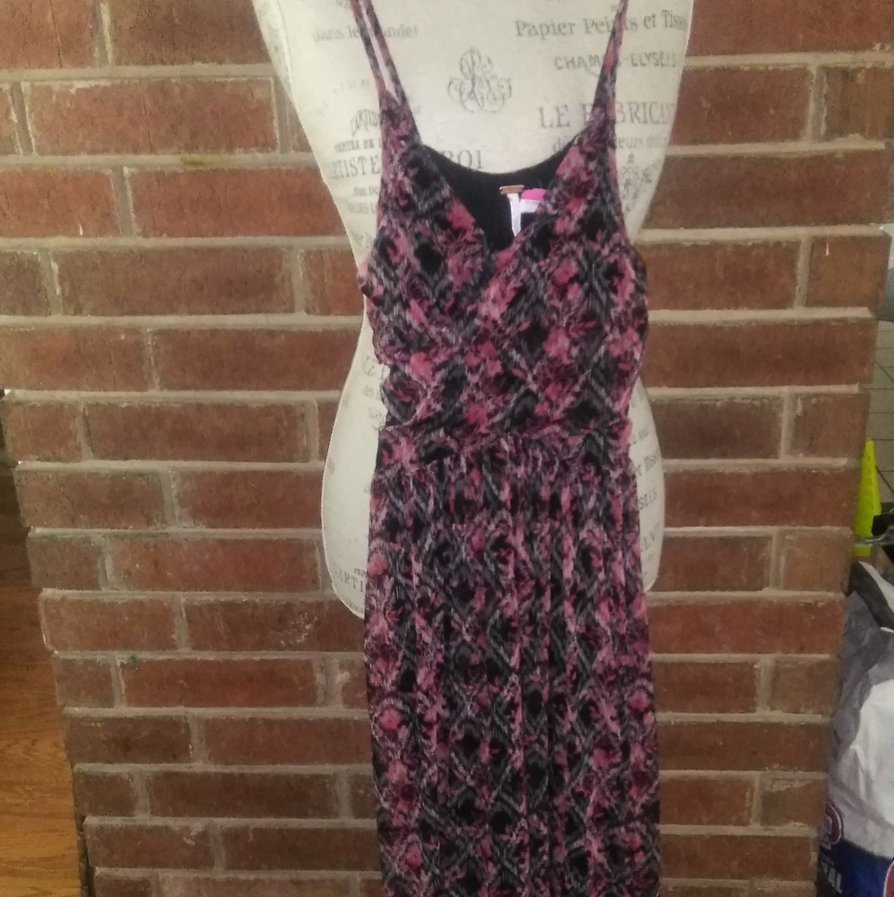 Free People Spaghetti Strap Dress with a Pink Flor